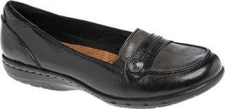 Womens Cobb Hill Piper   Black Full Grain Burnished Leather Casual Shoes