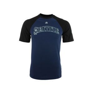 Seattle Mariners Majestic MLB Club Favorite Raglan T Shirt