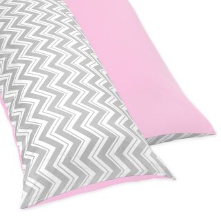 Sweet Jojo Designs Pink And Gray Chevron Full Length Double Zippered Body Pillow Case Cover (Pink/ grey/ whiteThread count: 200Materials: 100 percent cottonCare instructions: Machine wash and dryThe digital images we display have the most accurate color p