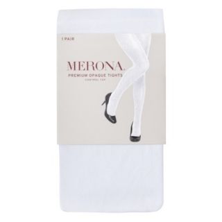 Merona Womens Premium Control Top Opaque Tights   Fresh White XL/XXL