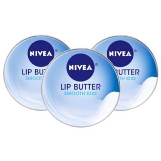 NIVEA Lip Butter Tin Smooth Kiss   3 Pack