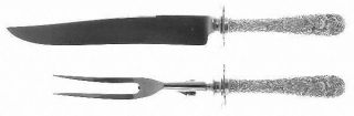 Kirk Stieff Repousse (Strl,1924, S.Kirk & Son, Inc.) 2 Piece Small Carving Set W