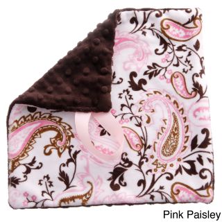 Bb Emerald Soft Pacifier Baby Blanket (Blue, camo, cream, lavender, pinkMade from soft, highest quality Minky fabricRibbon attachment is also handy for attaching a toyMachine washable YesMaterial FabricDimensions 11 inches wide x 11 inches long FabricD