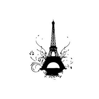 Eiffel Tower Vinyl Wall Art Decal (BlackEasy to apply; instructions includedDimensions: 22 inches wide x 35 inches long )