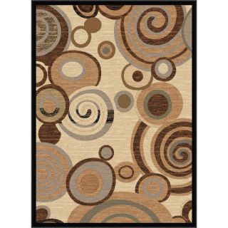 Flora Collection Ivory/ Multi Swirl Rug (710 X 103)