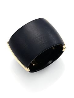 Alexis Bittar Kinshasa Lucite Liquid Metal Bangle Bracelet   Black