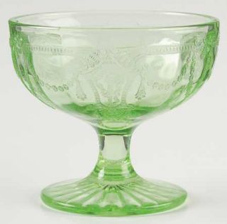 Anchor Hocking Cameo Green Low Sherbet   Green, Depression Glass