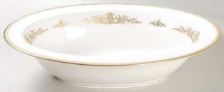 Noritake Aldridge 11 Oval Vegetable Bowl, Fine China Dinnerware   Gold Scrolls,