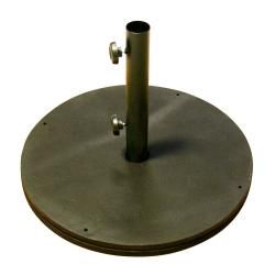 Phat Tommy Heavy duty Cast Iron Umbrella Stand (BlackMaterials: Cast ironWeather resistant: YesUmbrella stand will hold both 1.5 inch and 2 inch poles with a 1.75 inch diameter or lessBase is cement filled for added stabilityTwo (2) umbrella tubes: 8 inch