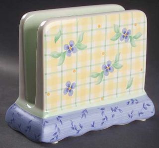 Pfaltzgraff Summer Breeze Napkin Holder, Fine China Dinnerware   Blue Flowers, Y