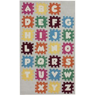 Nuloom Handmade Pino Alphabet Kids Rug (76 X 96) (MultiPattern: KidsTip: We recommend the use of a non skid pad to keep the rug in place on smooth surfaces.All rug sizes are approximate. Due to the difference of monitor colors, some rug colors may vary sl