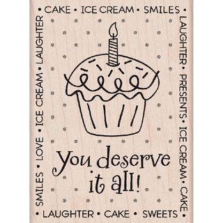Hero Arts Mounted Rubber Stamps 3.75x3.25 you Deserve Card