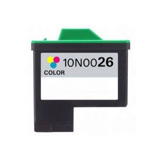 Lexmark #26 (10n0026) Color Compatible Ink Cartridge (Multi colorPrint yield: 275 pages at 5 percent coverageNon refillableModel: NL 1x Lex #26 ColorCompatible models: i3, X1100, X1110, X1130, X1140, X1150, X1155, X1160, X1170, X1180, X1185, X1190, X1195,