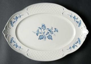 Villeroy & Boch Val Bleu 14 Oval Serving Platter, Fine China Dinnerware   Blue