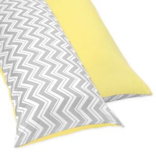 Sweet Jojo Designs Yellow And Grey Zig Zag Full Length Double Zippered Body Pillow Case Cover (Zig zag print/ solid yellowThread count: 200Materials: 100 percent cottonZipper closures on both sides for easy useCare instructions: Machine washableDimensions