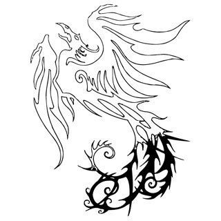 Dragon Tattoo Black Vinyl Decal (BlackEasy to applyIncludes instructionsDimensions: 22 inches wide x 35 inches long )