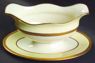 Lenox China Springfield Gravy Boat with Attached Underplate, Fine China Dinnerwa
