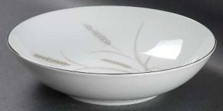 Mikasa Sentinel 9 Round Vegetable Bowl, Fine China Dinnerware   Tan Wheat, Blue