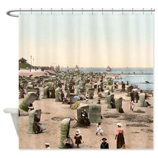 CafePress Vintage Beach Scene Shower Curtain Free Shipping! Use code FREECART at Checkout!