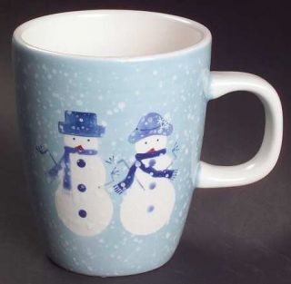 Home Winter Frost Mug, Fine China Dinnerware   Snow Scene With Snow People