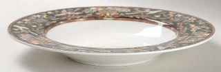 Villeroy & Boch Intarsia Large Rim Soup Bowl, Fine China Dinnerware   Bone, Blac