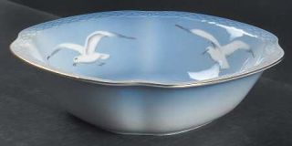 Bing & Grondahl Seagull 9 Square Vegetable Bowl, Fine China Dinnerware   Blue B