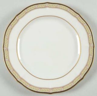 Noritake Ribbon And Gold Bread & Butter Plate, Fine China Dinnerware   Purple Ri