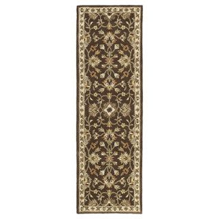 Lawrence Brown Kashan Hand tufted Traditional Wool Rug (23 X 76)
