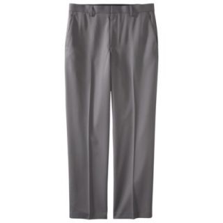 Mens Tailored Fit Checkered Microfiber Pants   Gray 36X32