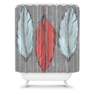 DENY Designs Wesley Bird Feathers Shower Curtain Multicolor   13531 SHOCUR