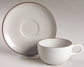 Heath Opaque White (Coupe Shape) Flat Cup & Saucer Set, Fine China Dinnerware  