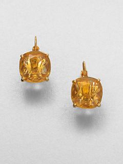 Kate Spade New York Faceted Square Drop Earrings   Yellow