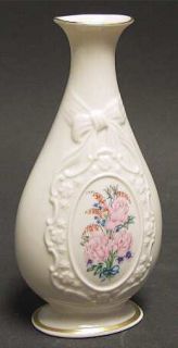 Lenox China Flowers Of Love Vase, Fine China Dinnerware   Ivory,Embossed Vase,Fl