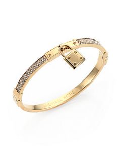 Michael Kors Pavé Padlock Bangle Bracelet   Gold