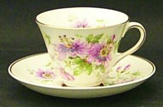 Royal Doulton Passion Flower Footed Cup & Saucer Set, Fine China Dinnerware   Pi