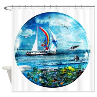 CafePress Big Blue Ocean Bubble Natures Shower Curtain Free Shipping! Use code FREECART at Checkout!