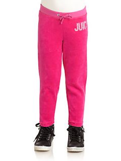 Juicy Couture Toddlers & Little Girls Jewels Skinny Velour Pants   Rose