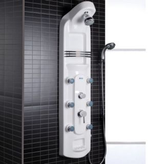 Ariel A115 Bath Shower Panel with Body Massage Jets, HandHeld and Rainfall Shower Heads Lucite Acryllic