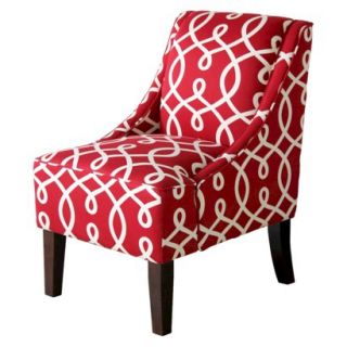 Skyline Upholstered Chair Threshold Swoop Chair   Raspberry Cursive