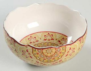 222 Fifth (PTS) Lyria Saffron Soup/Cereal Bowl, Fine China Dinnerware   Yellow,R
