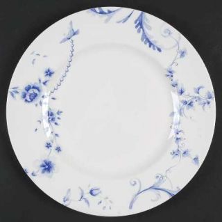 Wedgwood Harmony Dinner Plate, Fine China Dinnerware   Blue Floral Swags,Vases,N