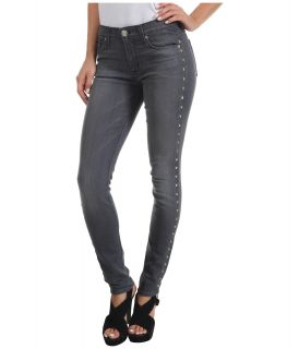 Hudson Nico Mid Rise Super Skinny in Alloy Studded Womens Jeans (Gray)