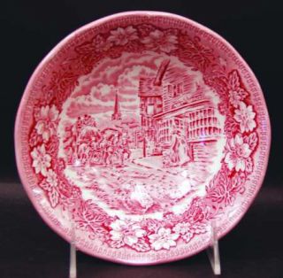 Royal Tudor Coaching Taverns Pink Coupe Cereal Bowl, Fine China Dinnerware   Pin