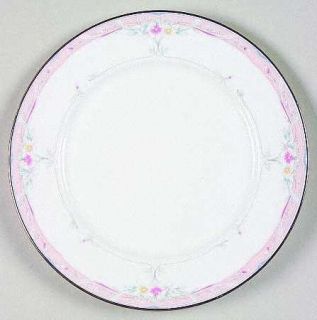 Lenox China Emily Salad Plate, Fine China Dinnerware   Debut, Floral, Pink, Blue