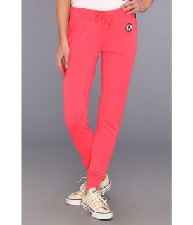 Converse Core French Terry Cuffed Bottom Pant Womens Casual Pants (Pink)