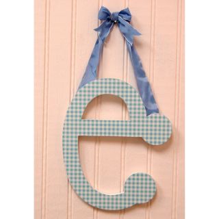 My Baby Sam Blue Gingham Decorative Lettering (Blue/ whiteTheme GinghamShape LetterSuggested age/weight limit 0 4 yearsMaterials MDF wood, ribbonDimensions 9 inches x 5 inchesCare instructions Clean with cloth )