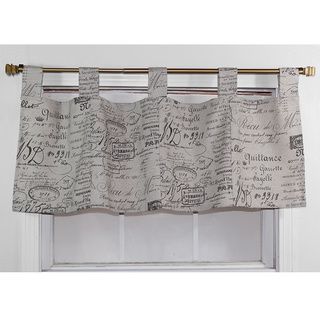 French Script Fossil Cottontab Valance
