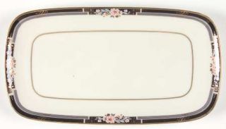 Mikasa Florisse Black Butter Tray, Fine China Dinnerware   Floral On Black&Gray