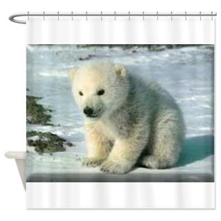 CafePress Baby Polar Bear Shower Curtain Free Shipping! Use code FREECART at Checkout!