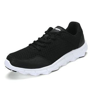 Xtep Mens Black Synthetic Leather Mesh Running Shoes